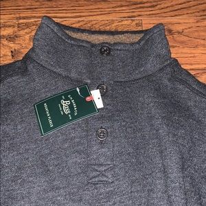 Large BASS crew neck with buttons.